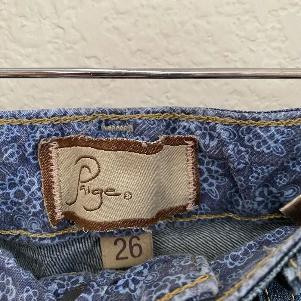 Paige Women's Peg Skinny Jeans Size 26 Stretch Medium‎ Wash Denim